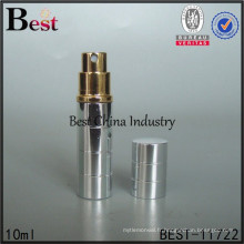Atomiseur en aluminium de parfum de jet de 10ml, mini bouteille rechargeable de parfum réutilisable